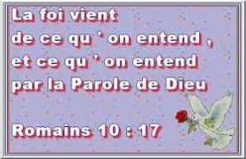 La foi vient de ce qu'on entend