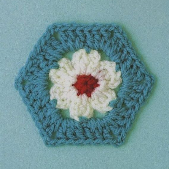 Hexagones au crochet