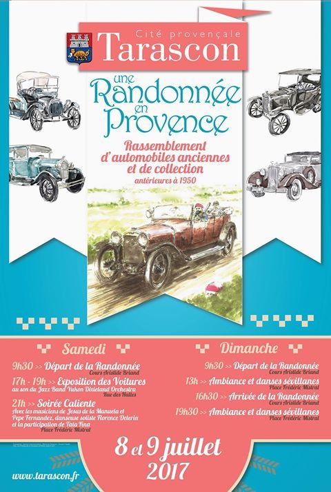 Samedi 8 & dimanche 9 juillet 217 - Une randonnée en Provence : Rassemblement d'automobiles anciennes et de collection d'avant 1950