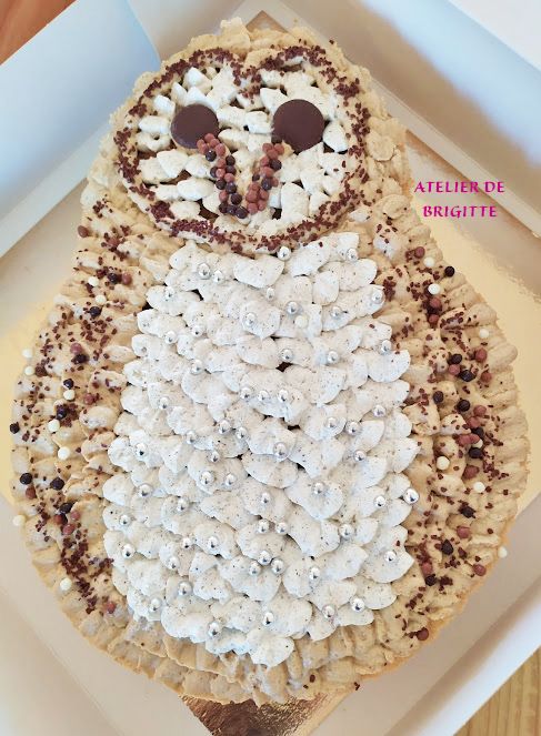 tuto, gabarit, pas à pas, recette, chouette, number cake, symbole cake, mousse café, diplomate vanille