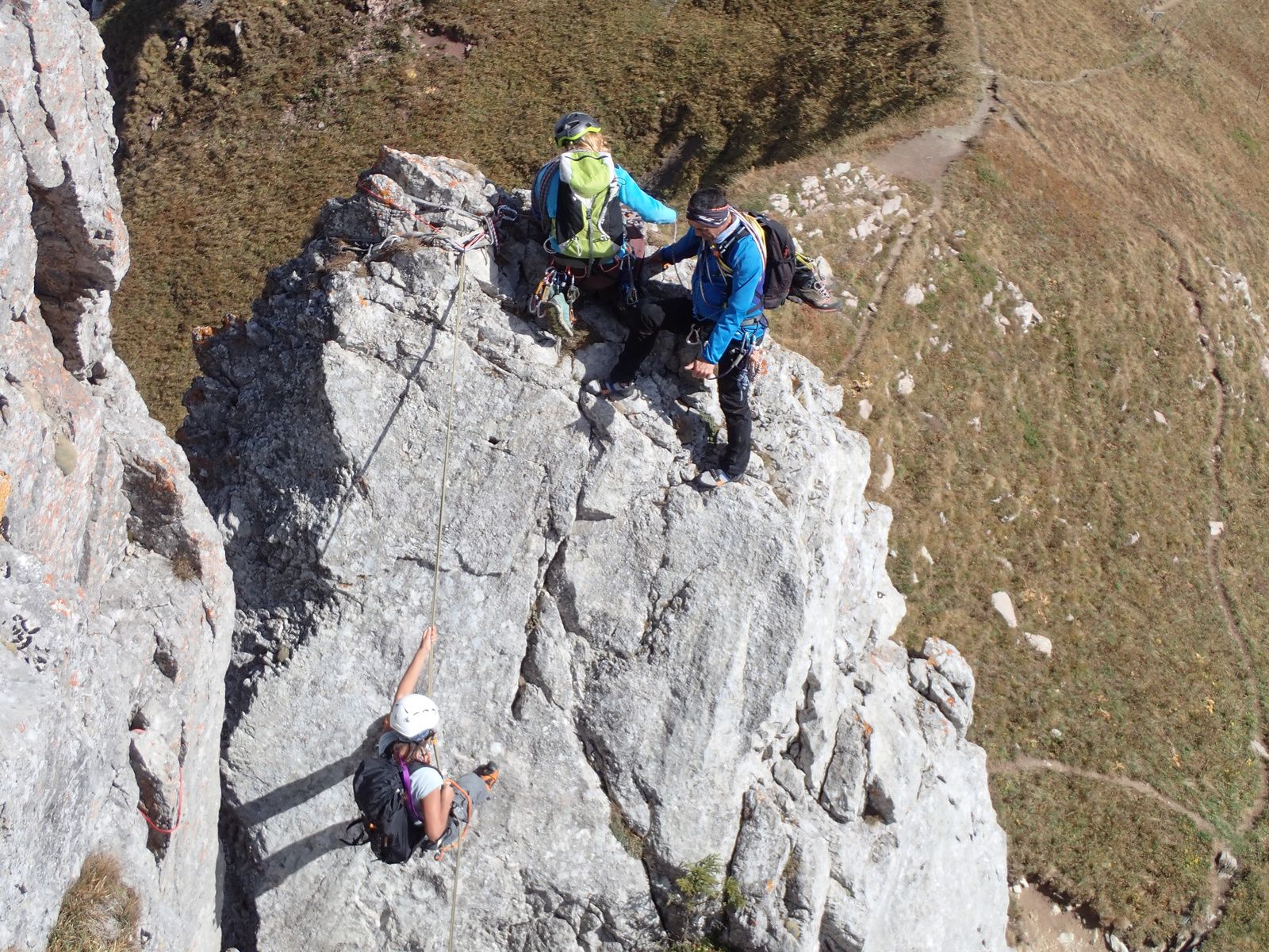 Dent du Vélan: Traversée des arêtes + escalade de la Dent Ouest 2/2