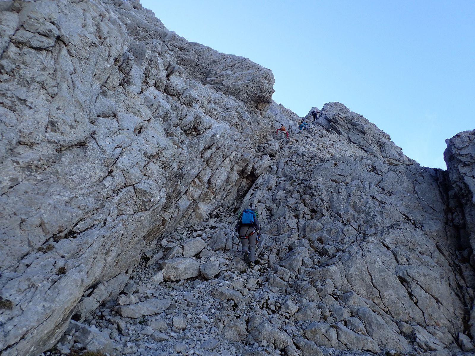 Pointes Longues - Sommet Nord: Arête nord-ouest &gt; Couloir sud-est 1/2
