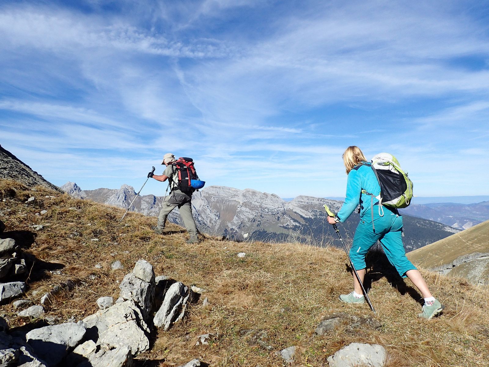 Pointes Longues - Sommet Nord: Arête nord-ouest &gt; Couloir sud-est 1/2