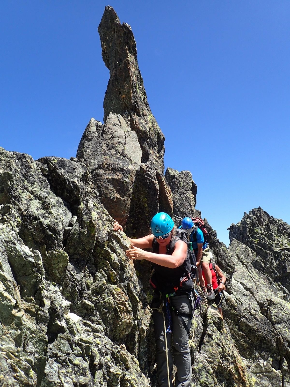 Aiguilles de l'Argentière : Traversée orientale des Grandes Aiguilles 2/3