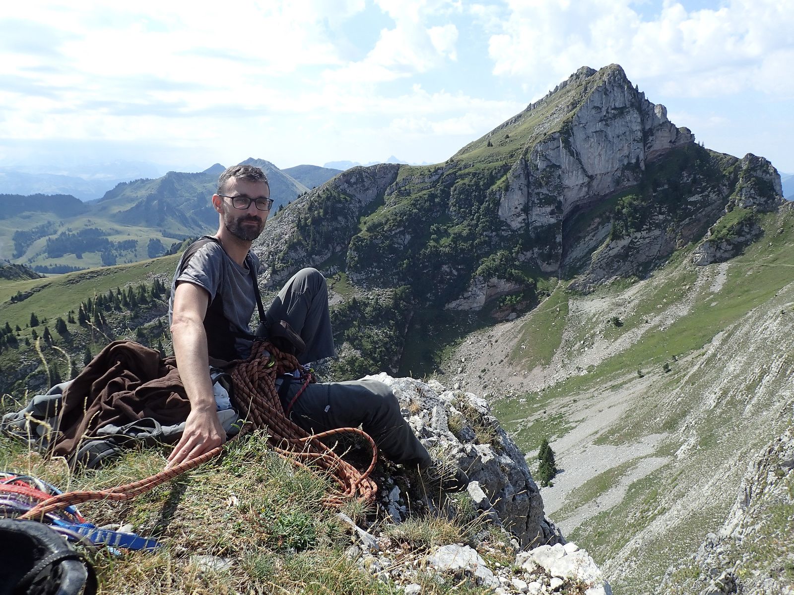 Le Roc de la Tournette : Arête sud-ouest depuis la Chèvrerie 2/2