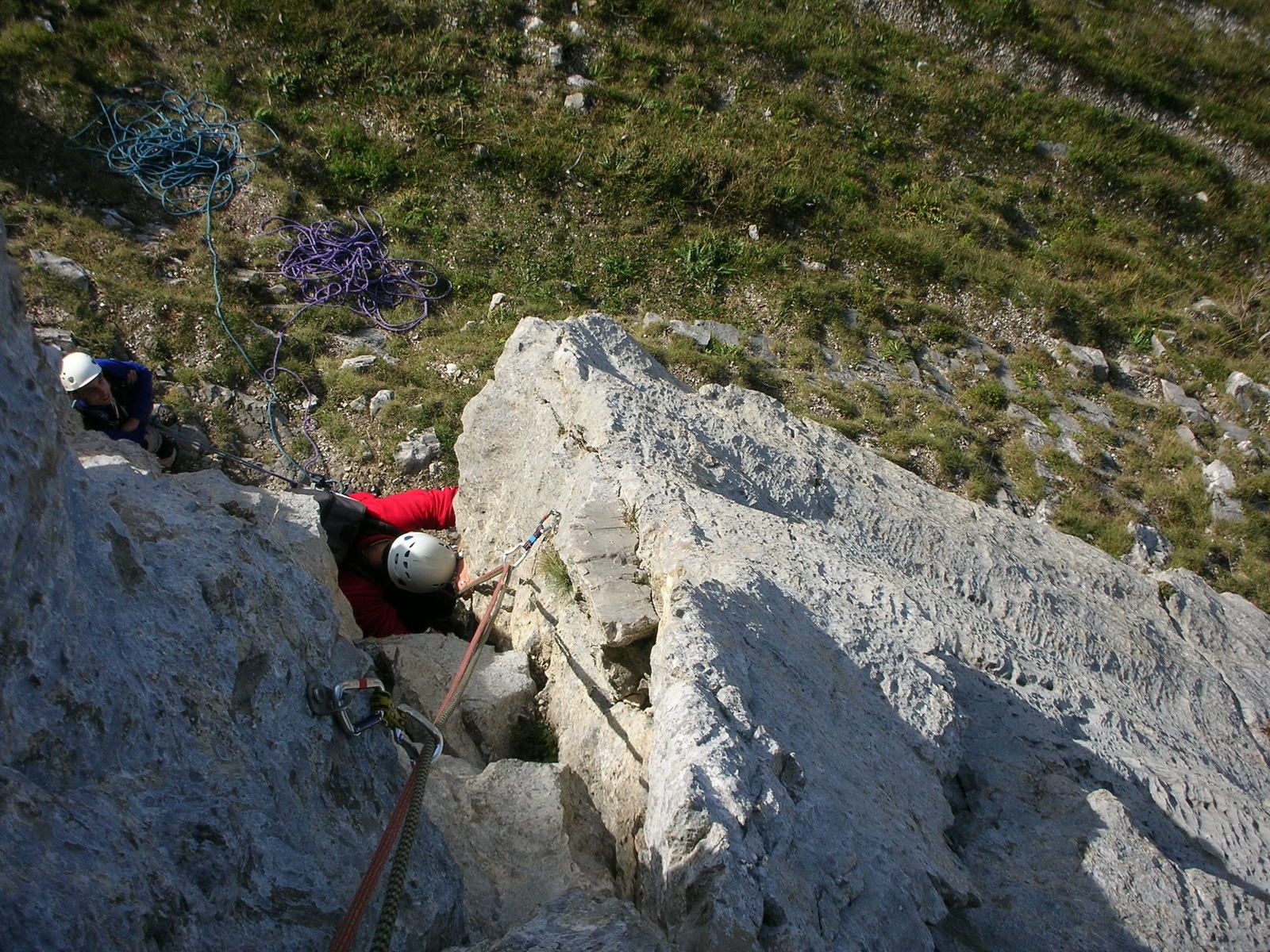 Rochers de Leschaux : Les collégiens