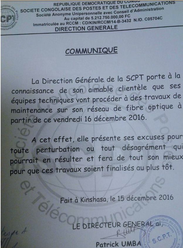 Coupure réseaux sociaux