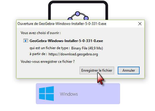 Téléchargement de GeoGebra