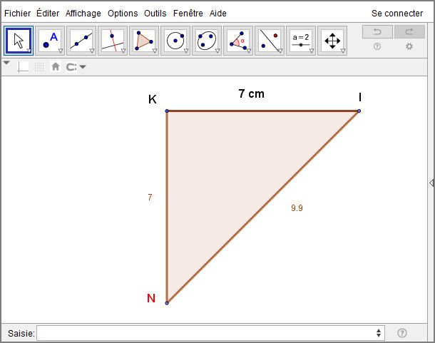 Construction d'un triangle rectangle isocèle avec le compas - Atelier #1 - Le tracé