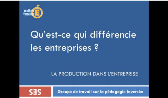 Les SES en vidéo # 5: Qu'est-ce qui différencie les entreprises ?