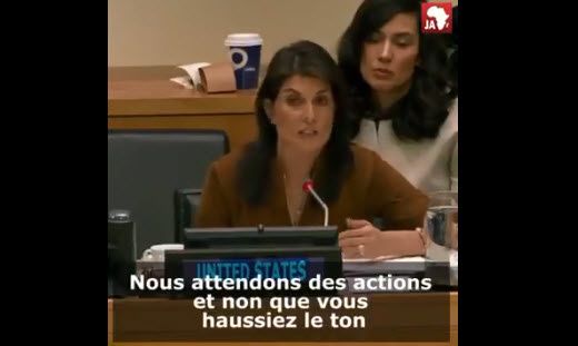 Nikki Haley, ambassadrice des États-Unis à l'ONU