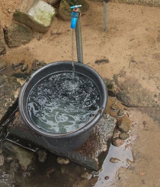 Robinet d'une maison à Kinshasa