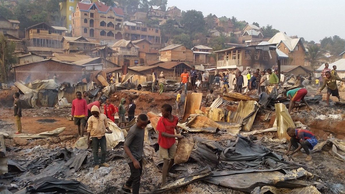 Un incendie ravagé plus de deux cents maisons à Bukavu