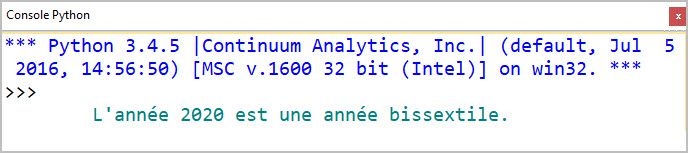 Les fonctions #2 : année bissextile