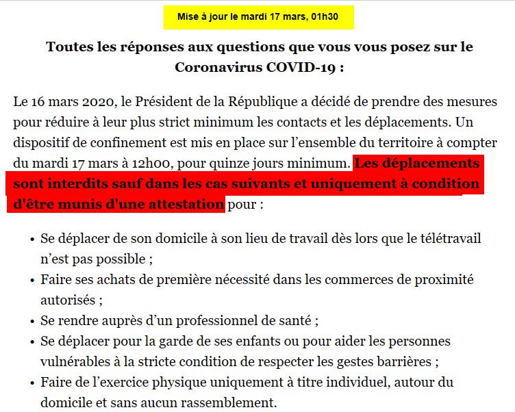Informations Coronavirus (France)