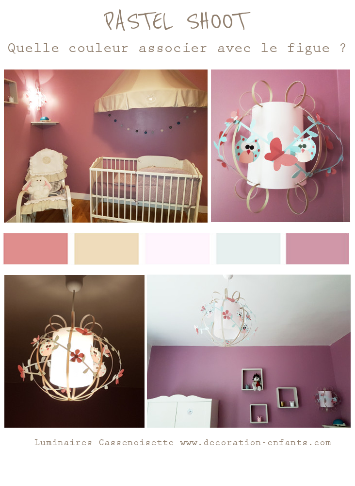 Déco chambre bébé fille : Suspension et applique - Casse noisette fabrique  ses lampes enfant en France