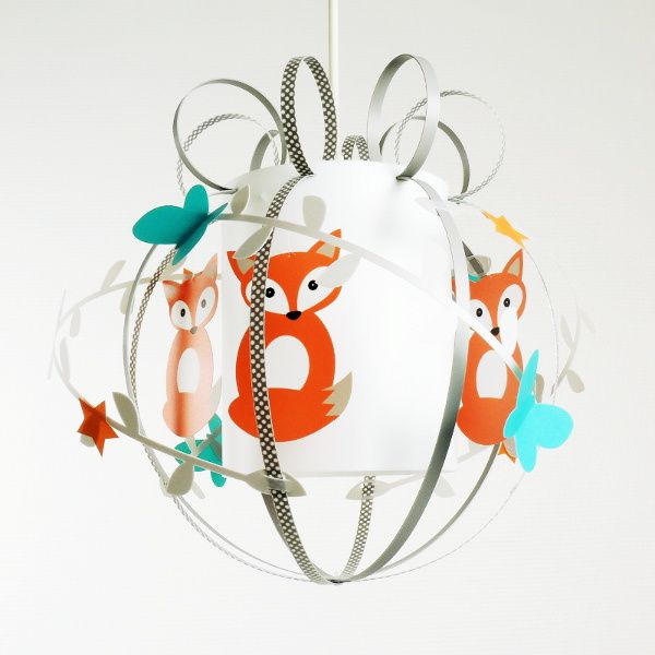 Foxy La Suspension Mobile Renard Lampe Chambre Bebe Luminaires Casse Noisette
