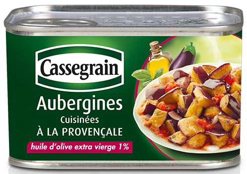 Test des aubergines cuisinées à la provençale Cassegrain