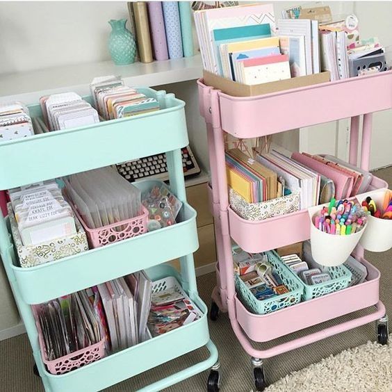 Idées déco et rangement à faire avec des dessertes (2)