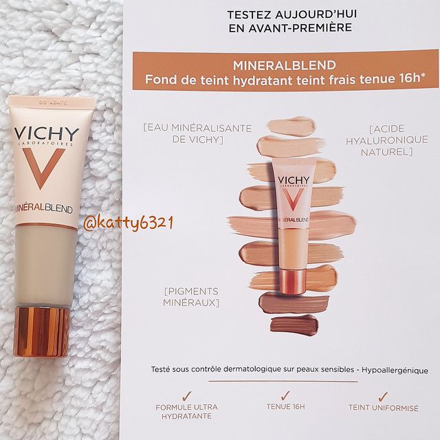 Test du Fond de teint MinéralBlend de Vichy