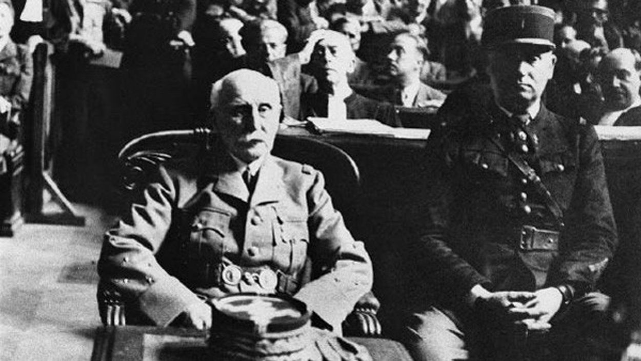 15 août 1945, Pétain est condamné à mort à l'issue de son procès - Société Populaire - Villefranche-sur-Saône