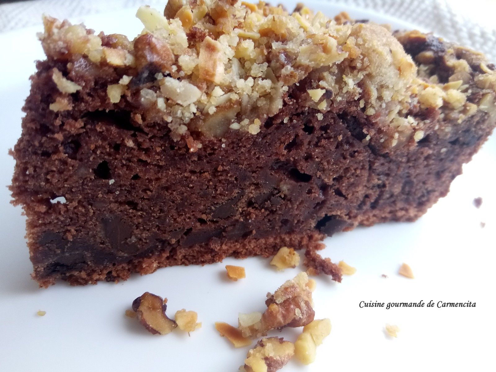 Gateau Banane Chocolat Et Crumble Aux Noix Et Amandes Cuisine Gourmande De Carmencita