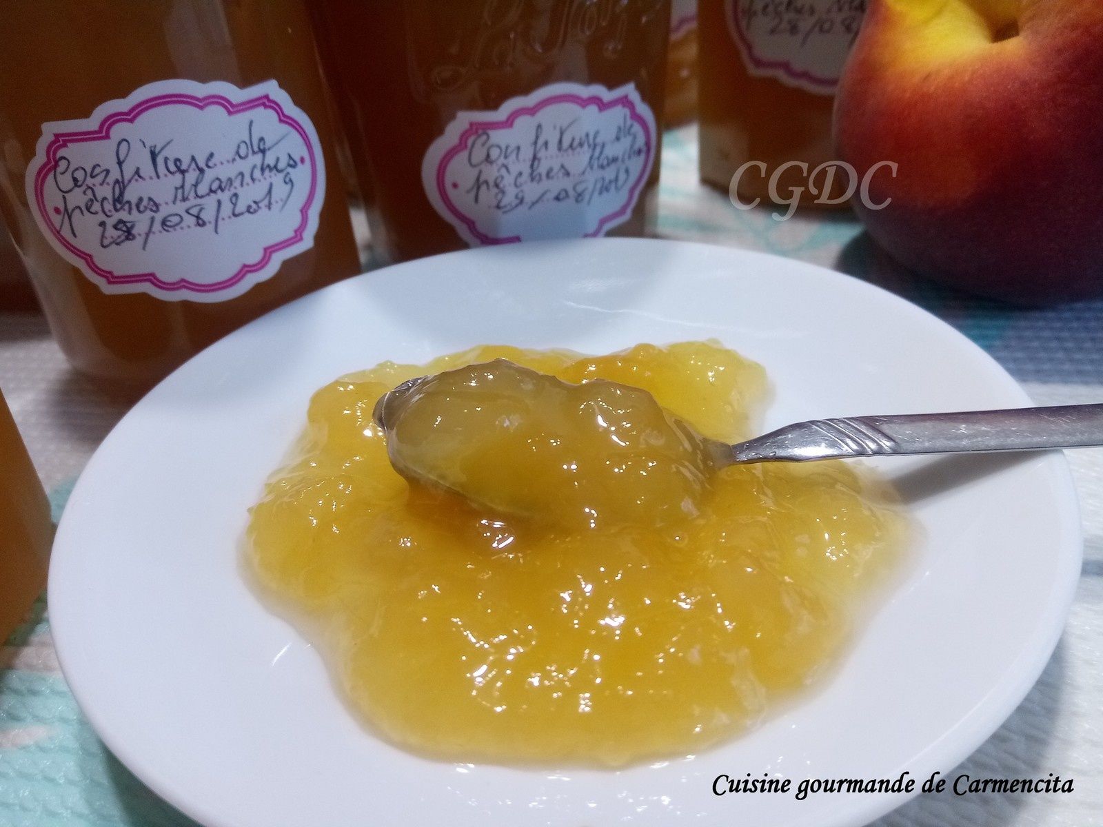 Confiture de pêches blanches Cuisine gourmande de Carmencita