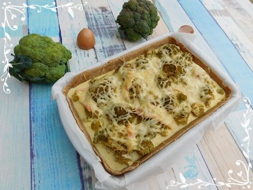 Tarte brocli et saumon fumé