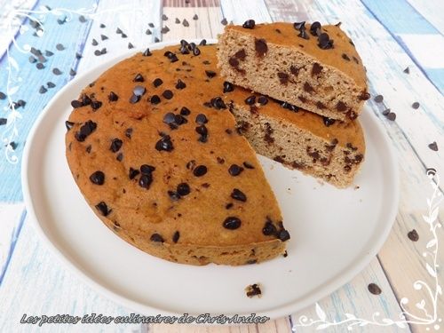 gâteau ricotta, farine de pois chiches, pépites de chocolat IG Bas