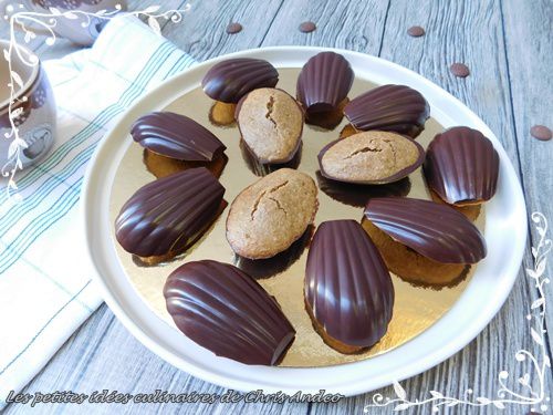 Madeleines healthy coque chocolat