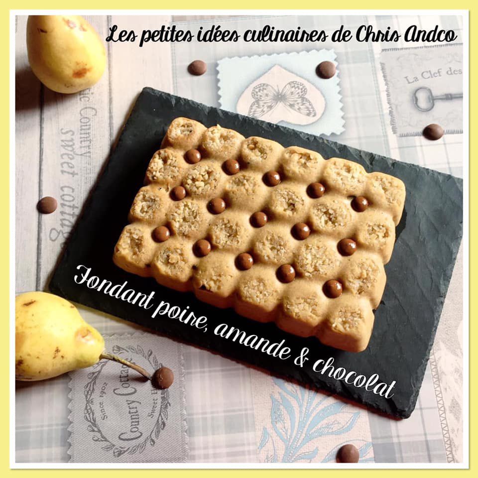 Fondant poire, amande et chocolat