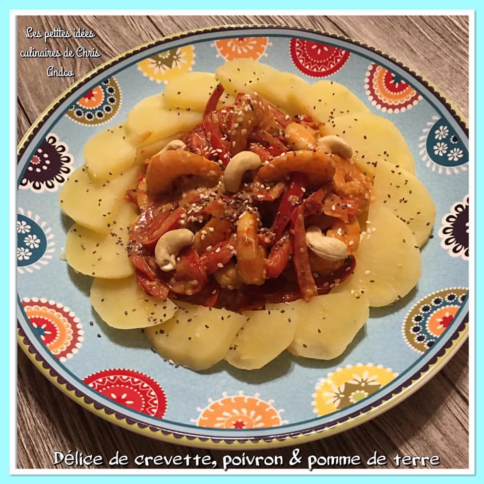 délice de crevettes, poivron et pomme de terre