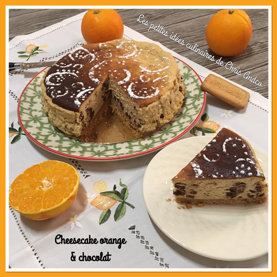 cheesecake orange et chocolat