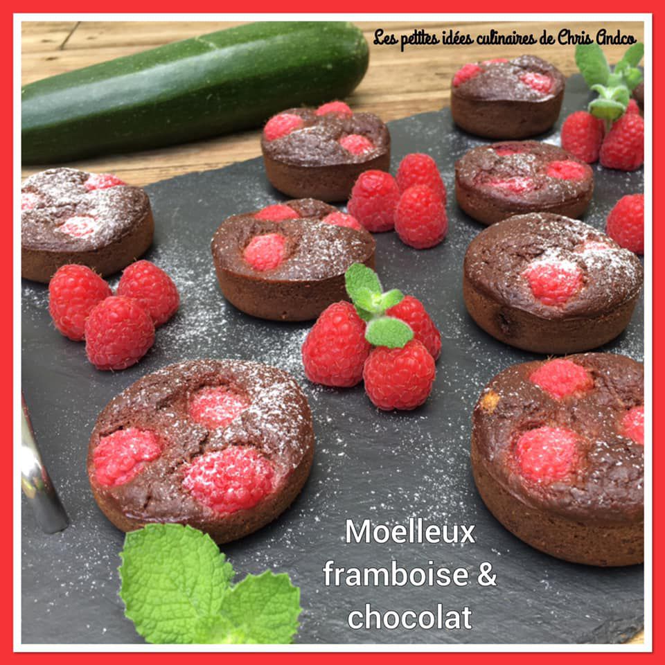 Moelleux framboise et chocolat sans beurre