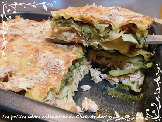 Lasagnes saumon et courgette