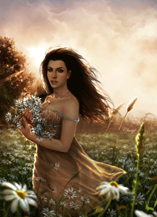 Femme Brune Fleurs Champs Gifs Scintillants Le Monde Des Gifs Femme Brune Fleurs Champs Gifs Scintillants Le Monde Des Gifs