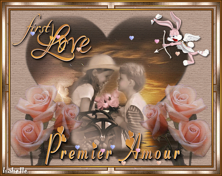 First Love - Premier amour - Gif scintillant - Gratuit