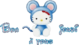 Bon Jeudi à tous - Hello Kitty - Souris - Gif scintillant ...