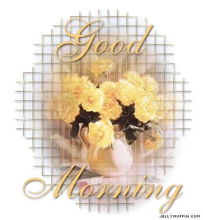 Good Morning - Fleurs - Roses - Gifs scintillants - Gratuit