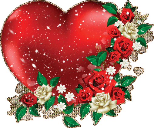 Coeur - Amour - Roses rouges - Gif scintillant - Gratuit - Le blog de  lemondedesgifs.over-blog.com