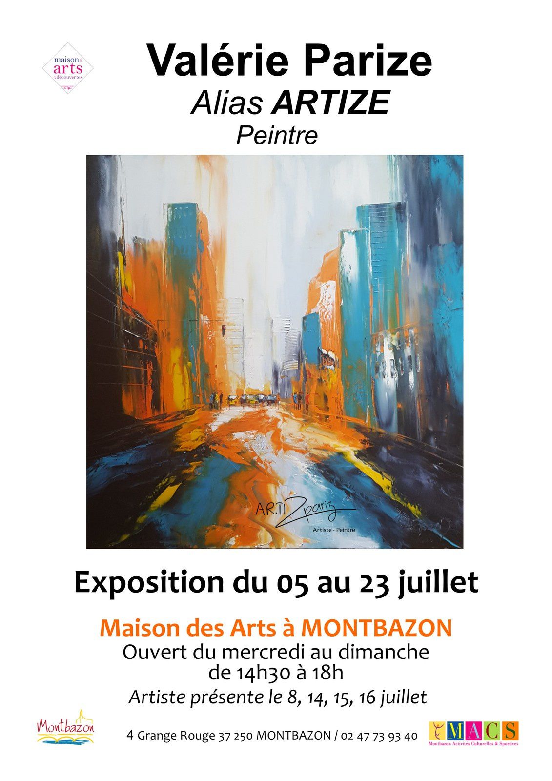 Expo solo &quot;lumière et couleur&quot;, Maison des Arts &amp; Découvertes Montbazon