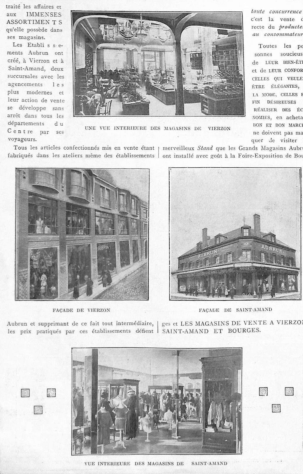 Quand les magasins Aubrun et Conchon-Quinette se tenaient rue Armand Brunet