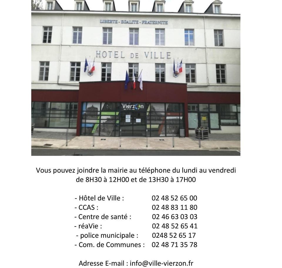Mairie de Vierzon : pour tout savoir des services municipaux qui fonctionnent