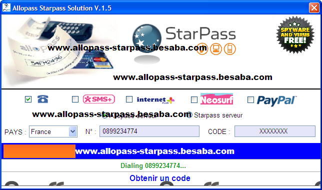TÉLÉCHARGER UN GENERATEUR DE CODE STARPASS STARPASS DE CODE GENERATEUR TÉLÉCHARGER UN