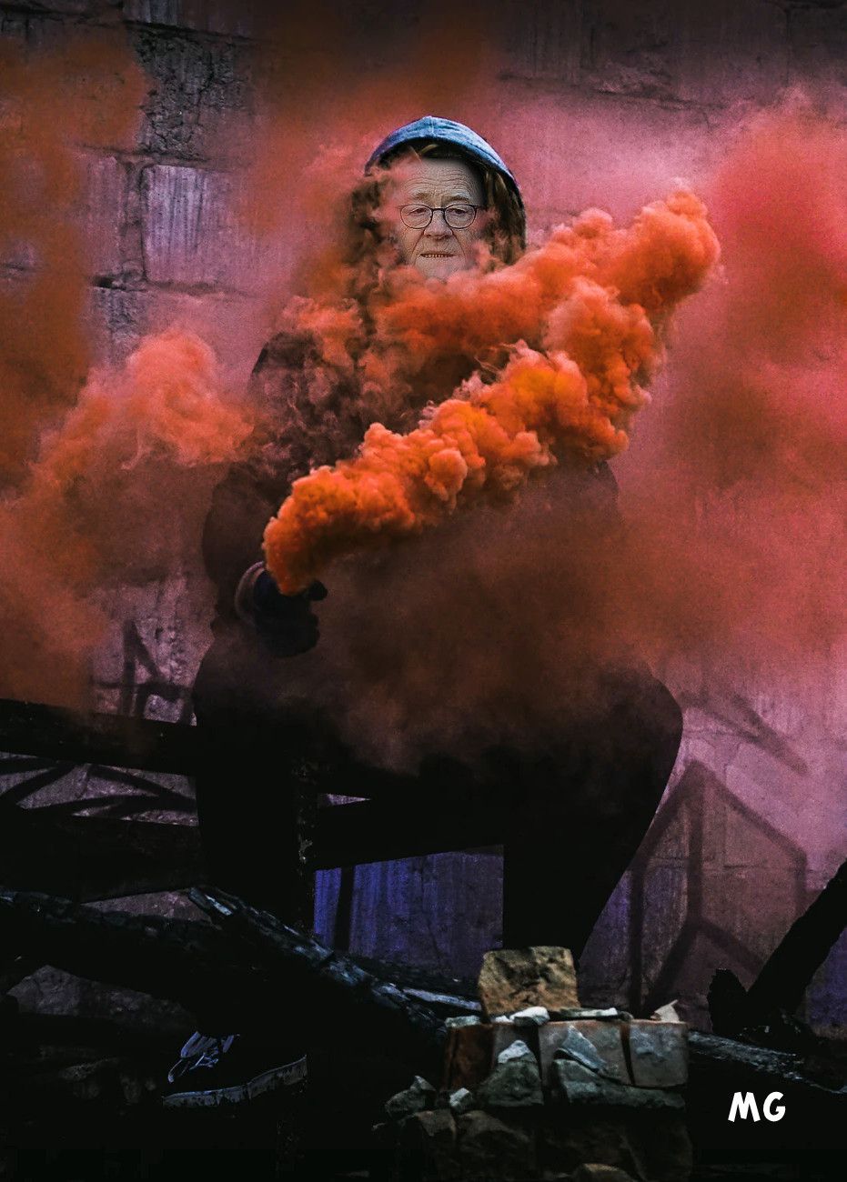 A Aniche, Michel Meurdesoif envoie des signaux de fumée aux couleurs du Rassemblement Citoyen - Montage photo : 19 janvier 2020.