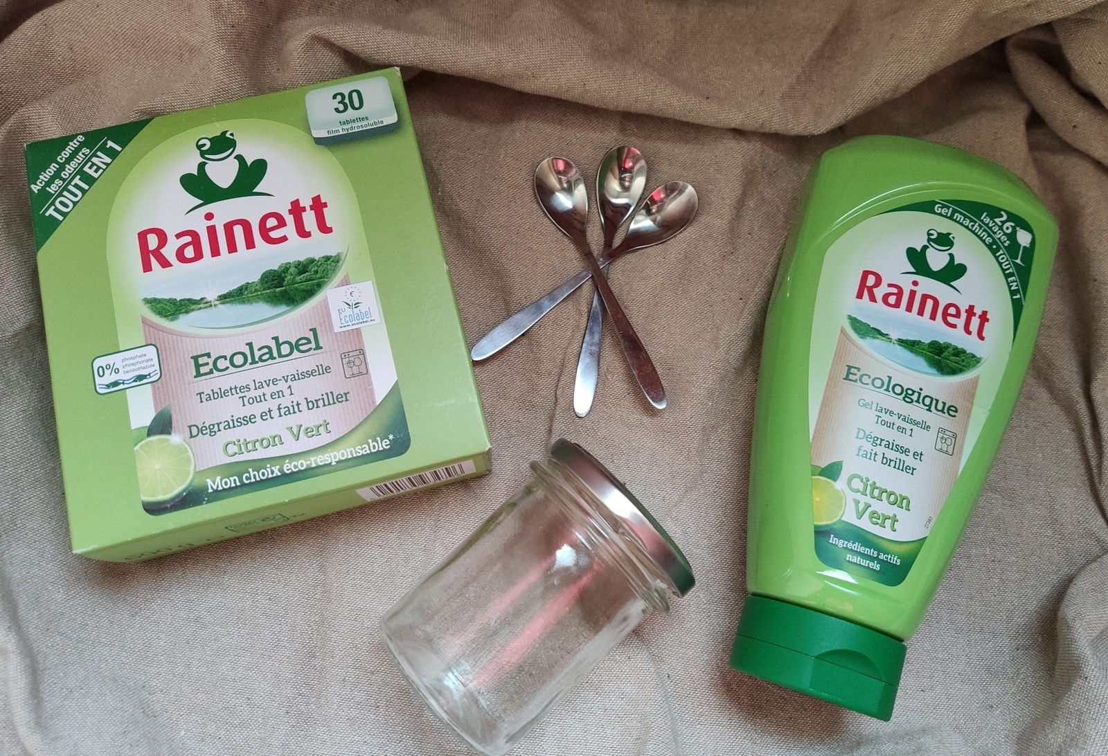 Rainett Tablettes Lave Vaisselle Tout en 1 Ecologique 30 Tablettes