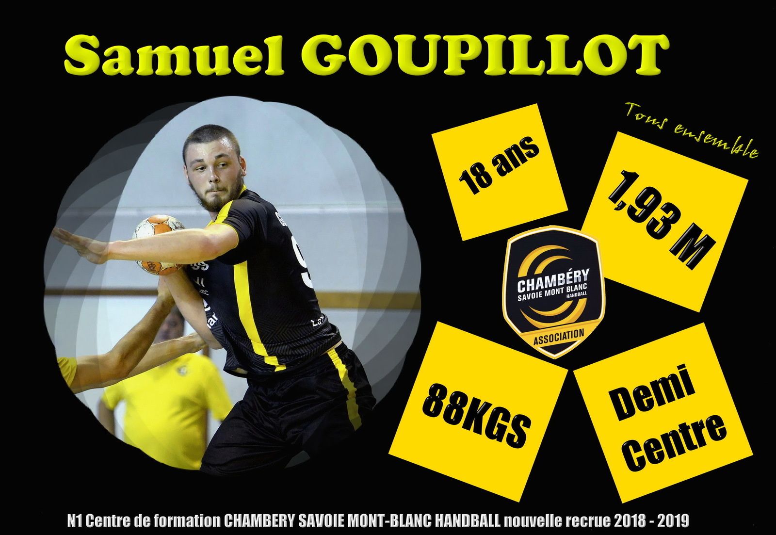 Pour Samuel GOUPILLOT le club de CHAMBERY représente toute l'histoire du handball... ! Mieux le connaître