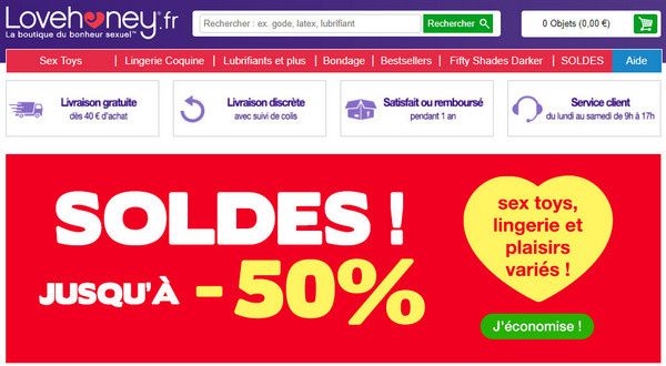 soldes lovehoney lingerie érotique