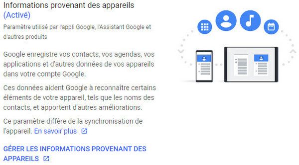 gestion des appareils annexes