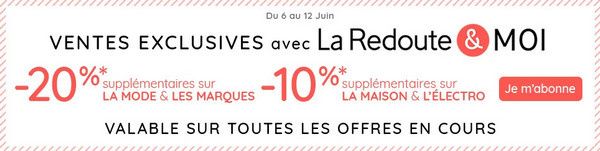 bons plans la redoute